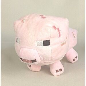 Minecraft Pig Plush Pink Pixelated Stuffed Animal Toy Jazwares 13001-071513 SW